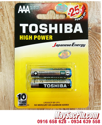 Toshiba LR03GCNN BP2; Pin AAA 1.5v Alkaline Toshiba LR03GCNN BP2 chính hãng _ Vỉ 2viên